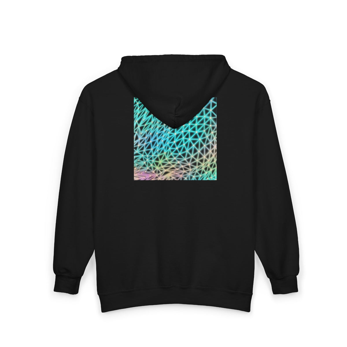 Zip-Up Hoodie - Ain’t Nothing Neon Polygon Design, Cozy Sweatshirt for Farm Lovers, Animal Lover Gift, Perfect for Fall Fashion, Casual Layering