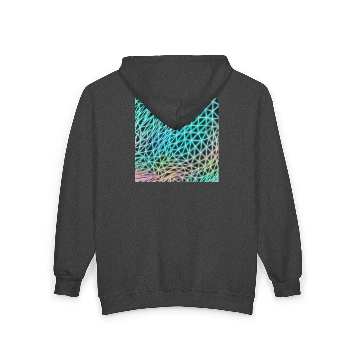 Zip-Up Hoodie - Ain’t Nothing Neon Polygon Design, Cozy Sweatshirt for Farm Lovers, Animal Lover Gift, Perfect for Fall Fashion, Casual Layering