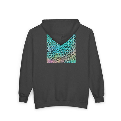 Zip-Up Hoodie - Ain’t Nothing Neon Polygon Design, Cozy Sweatshirt for Farm Lovers, Animal Lover Gift, Perfect for Fall Fashion, Casual Layering