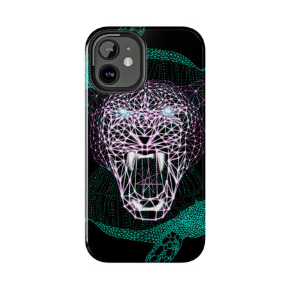 Phone Case - Fierce Panther Neon Polygon Design, Tough Phone Cases for Adventurers, Unique Smartphone Protector, Gift for Tech Lovers, Stylish Cell Phone [...]