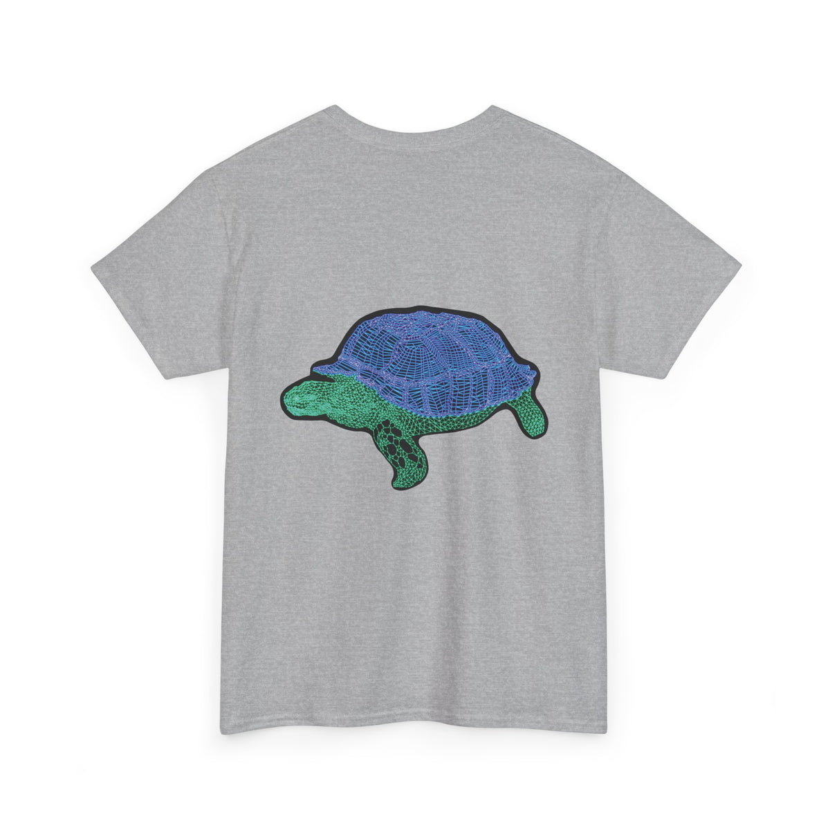Unisex T-Shirt - Laser Tortoise In A Half Shell Neon Polygon Design - Casual Wear, Gift for Reptile Lovers, Animal Lovers Apparel, Unique Streetwear