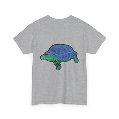 Unisex T-Shirt - Laser Tortoise In A Half Shell Neon Polygon Design - Casual Wear, Gift for Reptile Lovers, Animal Lovers Apparel, Unique Streetwear