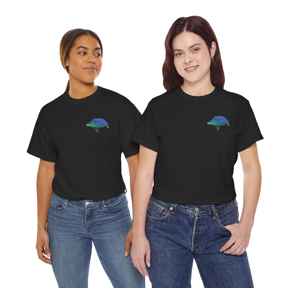 Unisex T-Shirt - Laser Tortoise In A Half Shell Neon Polygon Design - Casual Wear, Gift for Reptile Lovers, Animal Lovers Apparel, Unique Streetwear