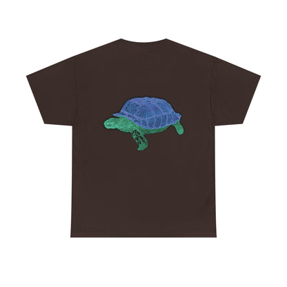 Unisex T-Shirt - Laser Tortoise In A Half Shell Neon Polygon Design - Casual Wear, Gift for Reptile Lovers, Animal Lovers Apparel, Unique Streetwear