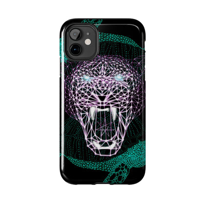 Phone Case - Fierce Panther Neon Polygon Design, Tough Phone Cases for Adventurers, Unique Smartphone Protector, Gift for Tech Lovers, Stylish Cell Phone [...]