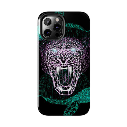 Phone Case - Fierce Panther Neon Polygon Design, Tough Phone Cases for Adventurers, Unique Smartphone Protector, Gift for Tech Lovers, Stylish Cell Phone [...]