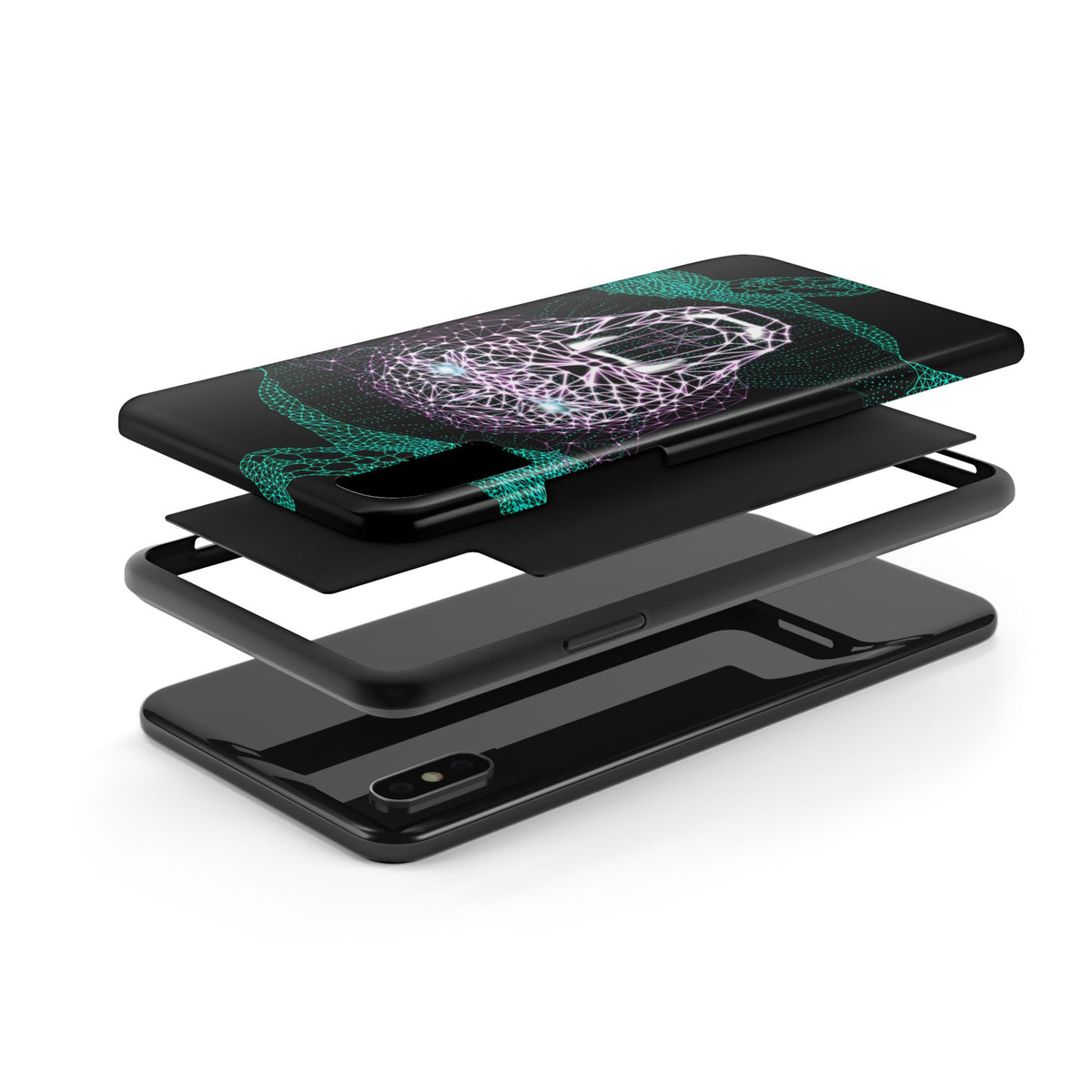 Phone Case - Fierce Panther Neon Polygon Design, Tough Phone Cases for Adventurers, Unique Smartphone Protector, Gift for Tech Lovers, Stylish Cell Phone [...]