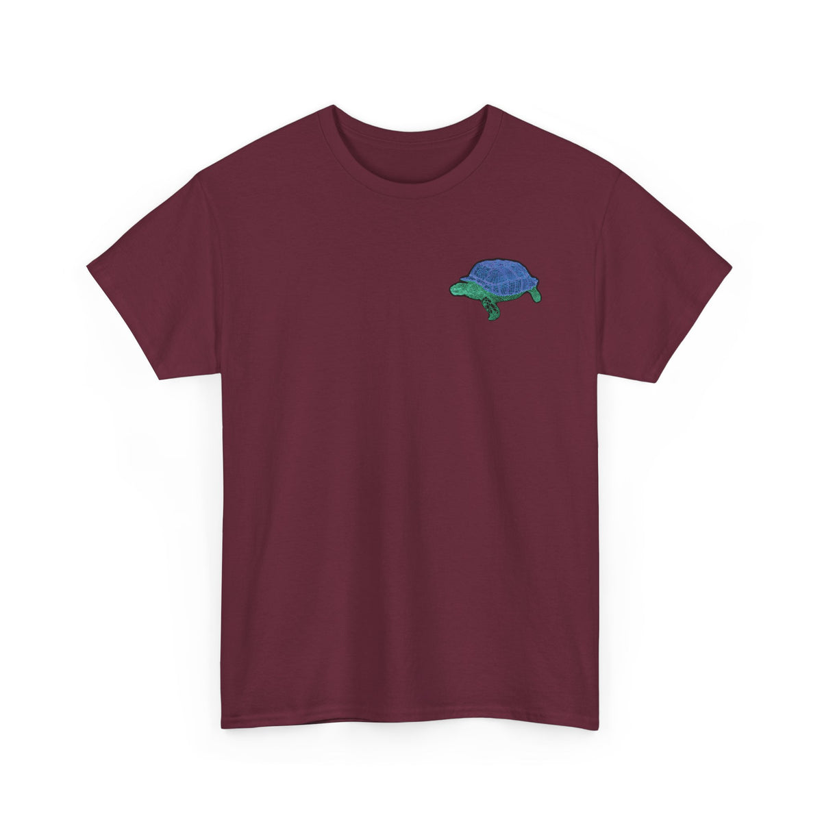 Unisex T-Shirt - Laser Tortoise In A Half Shell Neon Polygon Design - Casual Wear, Gift for Reptile Lovers, Animal Lovers Apparel, Unique Streetwear