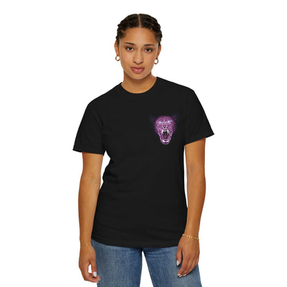 Unisex T-Shirt - Laser Panther Neon Polygon Design, Graphic Tee, Casual Wear, Gift for Cat Lovers, Animal Lovers Apparel, Unique Streetwear
