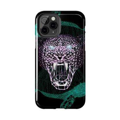 Phone Case - Fierce Panther Neon Polygon Design, Tough Phone Cases for Adventurers, Unique Smartphone Protector, Gift for Tech Lovers, Stylish Cell Phone [...]