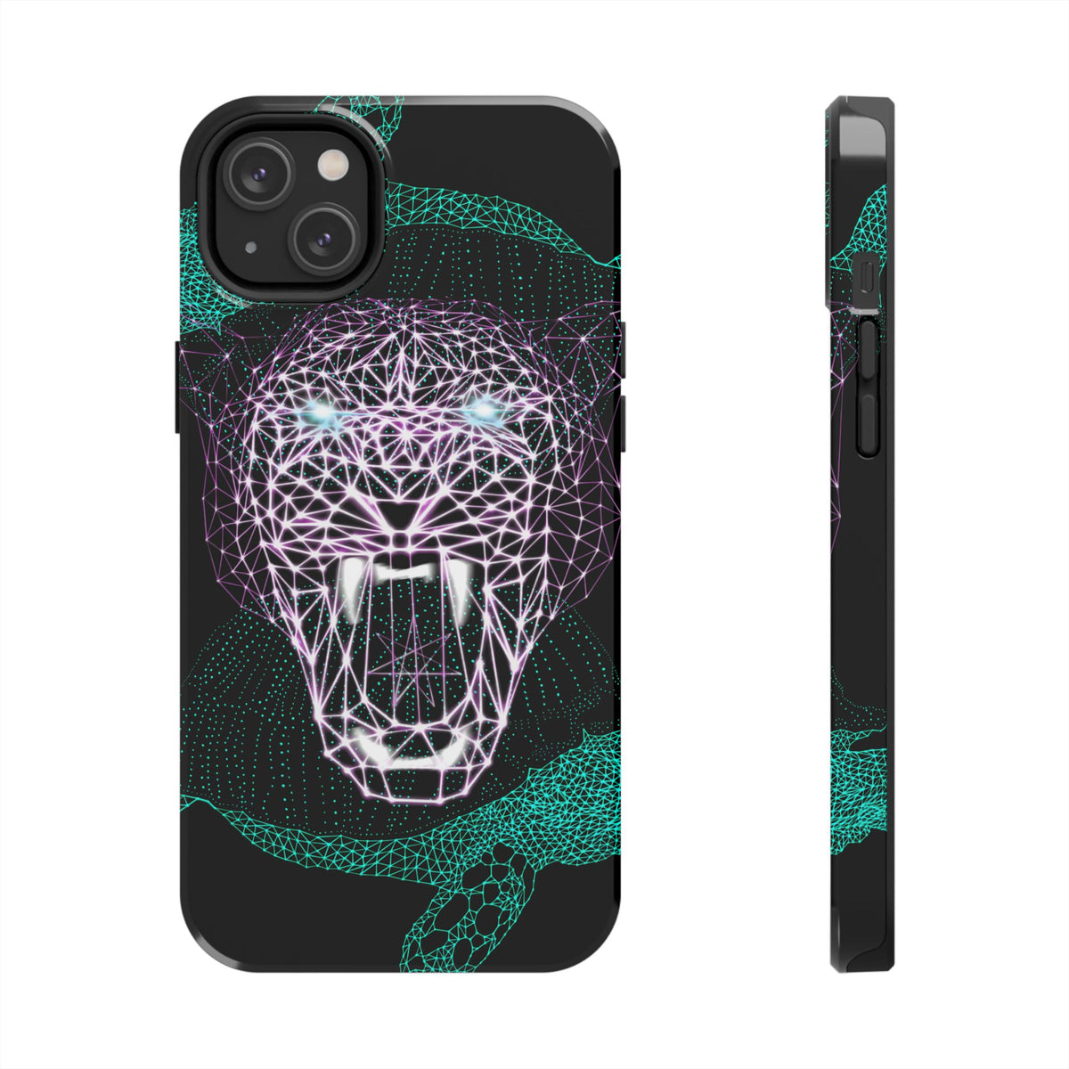 Phone Case - Fierce Panther Neon Polygon Design, Tough Phone Cases for Adventurers, Unique Smartphone Protector, Gift for Tech Lovers, Stylish Cell Phone [...]