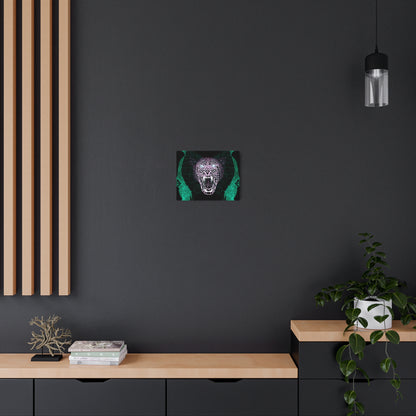 Metal Art Sign - Neon Polygon Fierce Design, Wall Decor, Unique Home Decoration, Gift for Animal Lovers, Office Art, Birthday Gift, Nature Wall Art