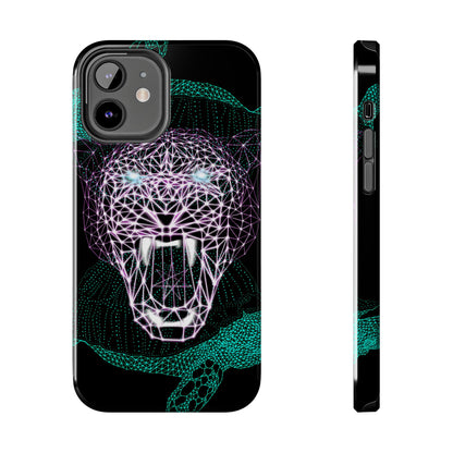 Phone Case - Fierce Panther Neon Polygon Design, Tough Phone Cases for Adventurers, Unique Smartphone Protector, Gift for Tech Lovers, Stylish Cell Phone [...]