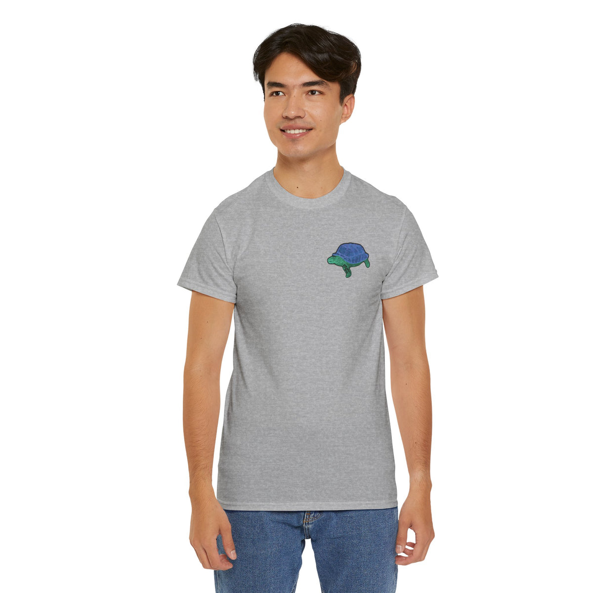 Unisex T-Shirt - Laser Tortoise In A Half Shell Neon Polygon Design - Casual Wear, Gift for Reptile Lovers, Animal Lovers Apparel, Unique Streetwear