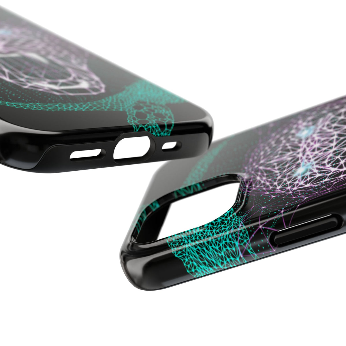 Phone Case - Fierce Panther Neon Polygon Design, Tough Phone Cases for Adventurers, Unique Smartphone Protector, Gift for Tech Lovers, Stylish Cell Phone [...]