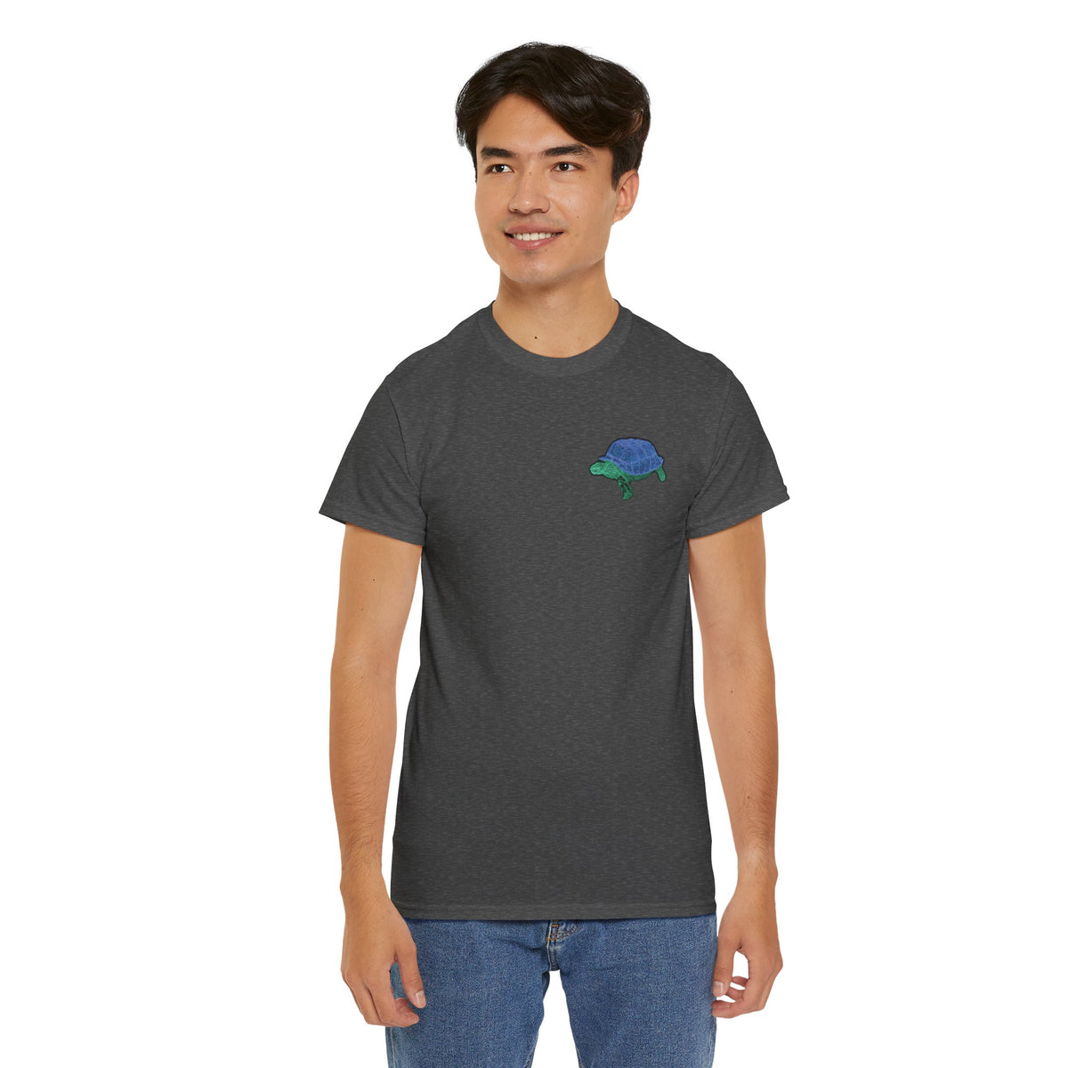 Unisex T-Shirt - Laser Tortoise In A Half Shell Neon Polygon Design - Casual Wear, Gift for Reptile Lovers, Animal Lovers Apparel, Unique Streetwear